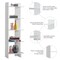 Costway 5-Tier Bookcase Storage Open Shelves Display Unit Room Divider